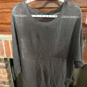 APT 9 Dark Grey Metallic Sweater, 3/4 Sleeve, NWT XL